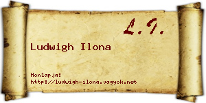 Ludwigh Ilona névjegykártya